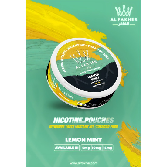 AlFhakher Nicotine Pouches Lemon Mint AlFhakher Nicotine Pouches Lemon Mint