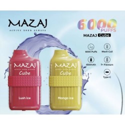 سحبة مزاج كيوب الجاهزة 6000 بف توت ازرق ايس