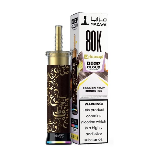شيشة مزايا ديب كلاود الجاهزة 80000 بف باشن فروت مانجو ايس