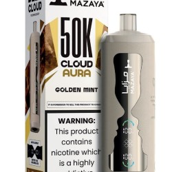 شيشة مزايا كلاود اورا الجاهزة 50000 بف جولدن مينت