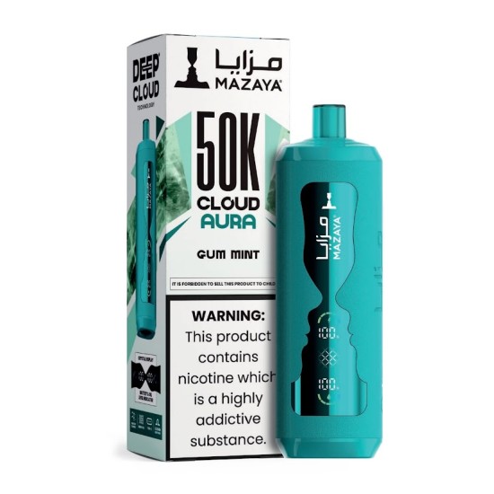 شيشة مزايا كلاود اورا الجاهزة 50000 بف جم مينت