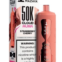 شيشة مزايا كلاود اورا الجاهزة 50000 بف فراولة كرز