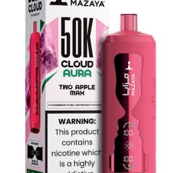 شيشة مزايا كلاود اورا الجاهزة 50000 بف تفاحتين ماكس