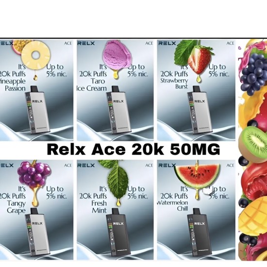 سحبة ريلكس ايس الجاهزة 20000 بف فراولة بطيخ