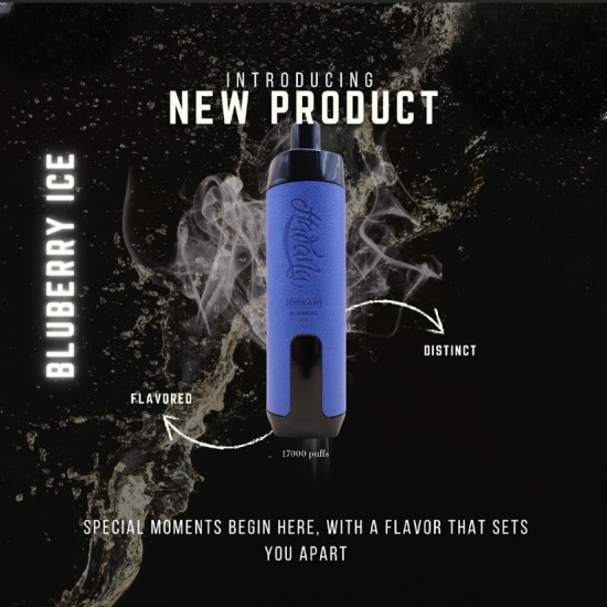 شيشة هوانا اوكا الجاهزة 17000 بف بلوبيري ايس