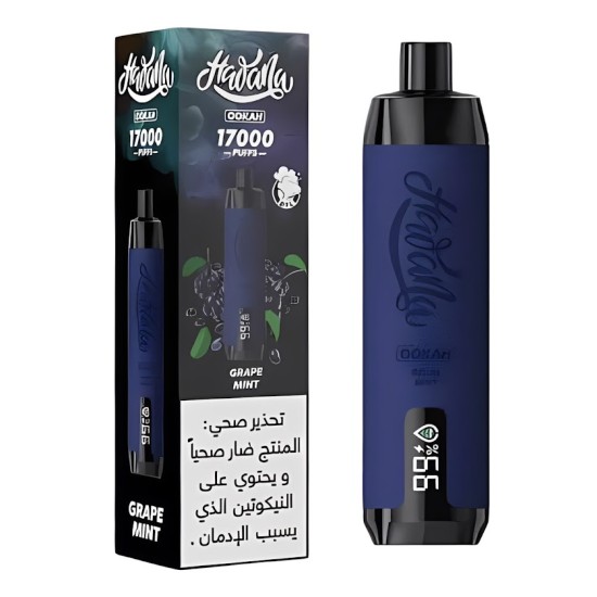 شيشة هوانا اوكا الجاهزة 17000 بف عنب نعناع