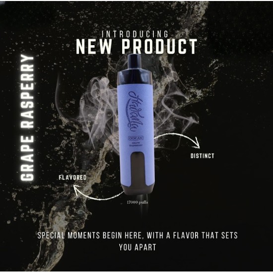 شيشة هوانا اوكا الجاهزة 17000 بف عنب توت