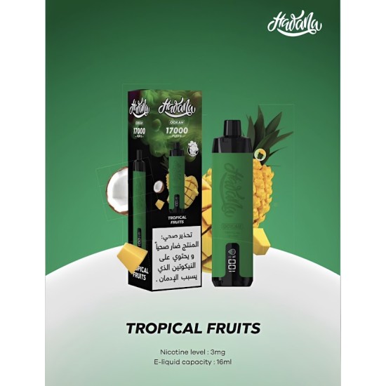 شيشة هوانا اوكا الجاهزة 17000 بف تروبيكال فروت