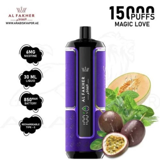 AlFakher Crown Bar Hyper max 15000 puffs Magic Love