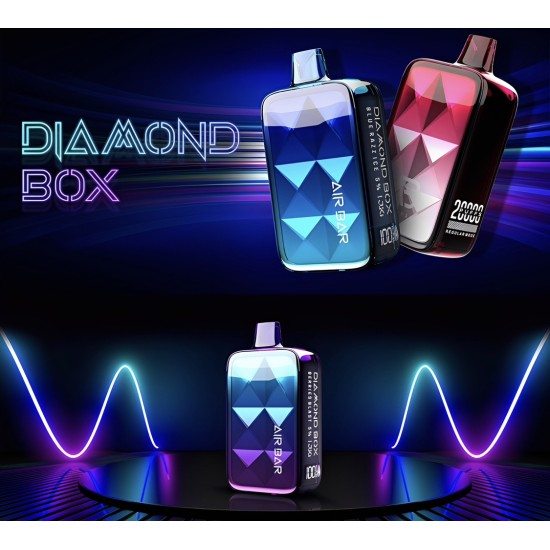 سحبة ايربار دايموند بوكس الجاهزة 20000 بف الخوخ المثلج