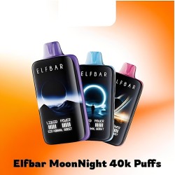 سحبة الف بار مون نايت الجاهزة 40000 بف فراولة كيوي ايس