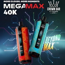 شيشة الفاخر ميجا ماكس الجاهزة 40000 بف توت ايس