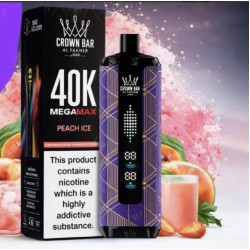 شيشة الفاخر ميجا ماكس الجاهزة 40000 بف خوخ ايس