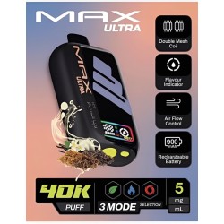 سحبة ناستي ماكس الترا 40000 بف فانيليا كاسترد توباكو