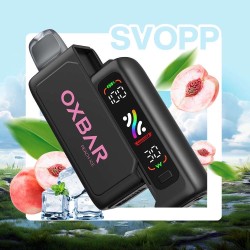سحبة اوكس بار سفوب شيشة 20000 بف خوخ ايس
