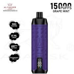 AlFakher Crown Bar 15000 puffs Blue Grape Mint