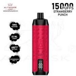 AlFakher Crown Bar 15000 puffs Strawberry Punch